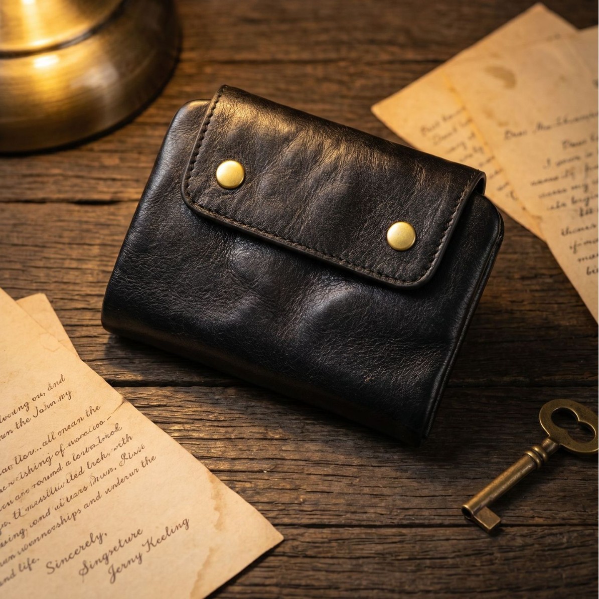 Vintage Full-Grain Leather Sna - Edc Carry Card ulasan dan harga