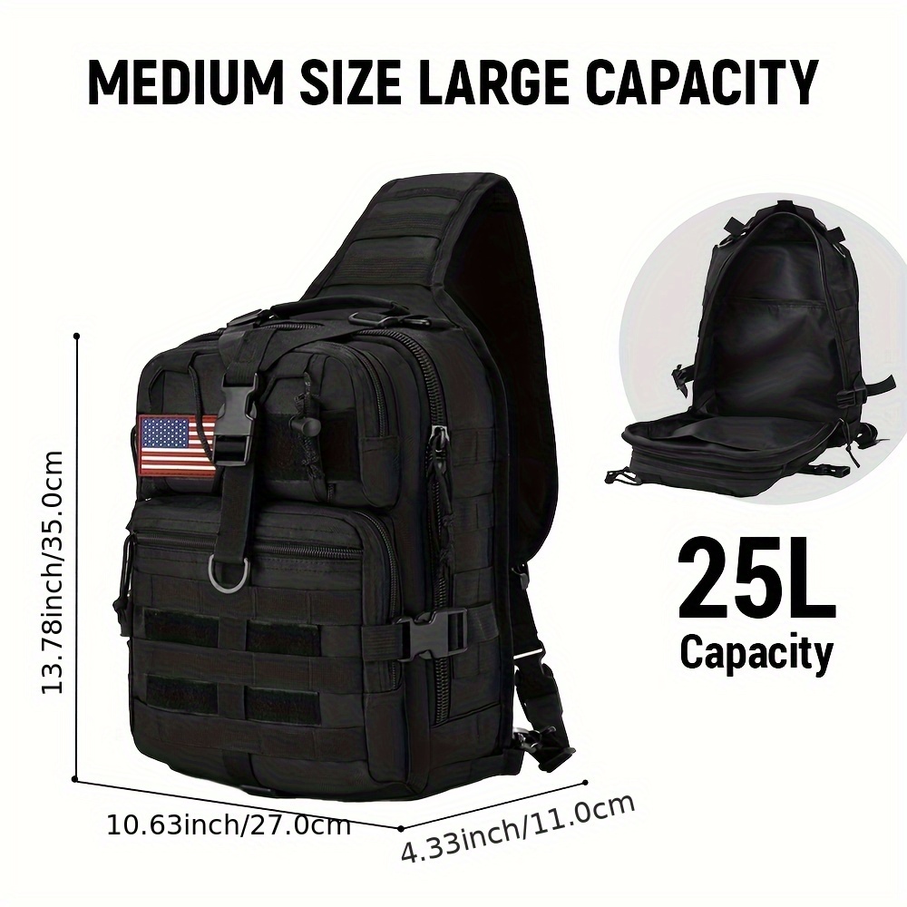 1pc 6.6gal Tactical Sling Back - Edc Carry Bag For Men ulasan dan harga