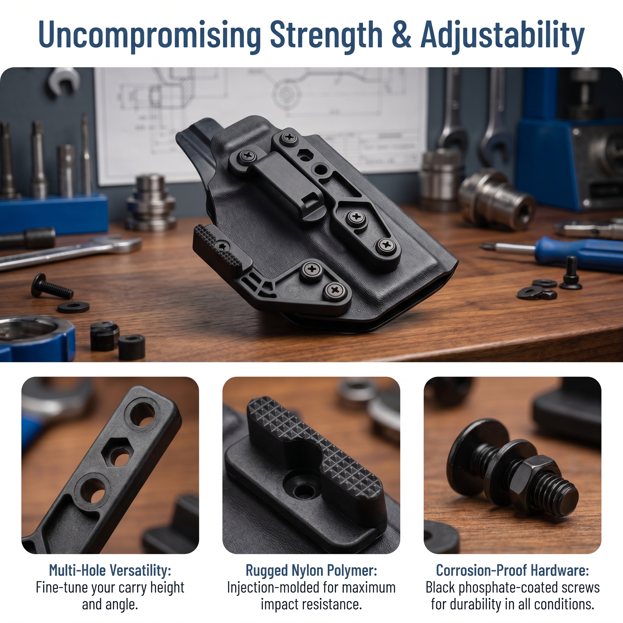 Adjustable Polymer Knife Holst - Edc Carry Positions ulasan dan harga