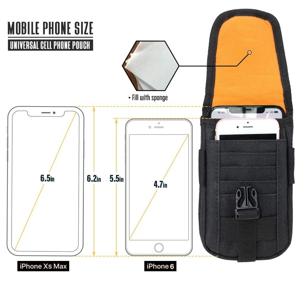 Tactical Phone Pouch Molle,Sma - Edc Concealed Carry Belt ulasan dan harga