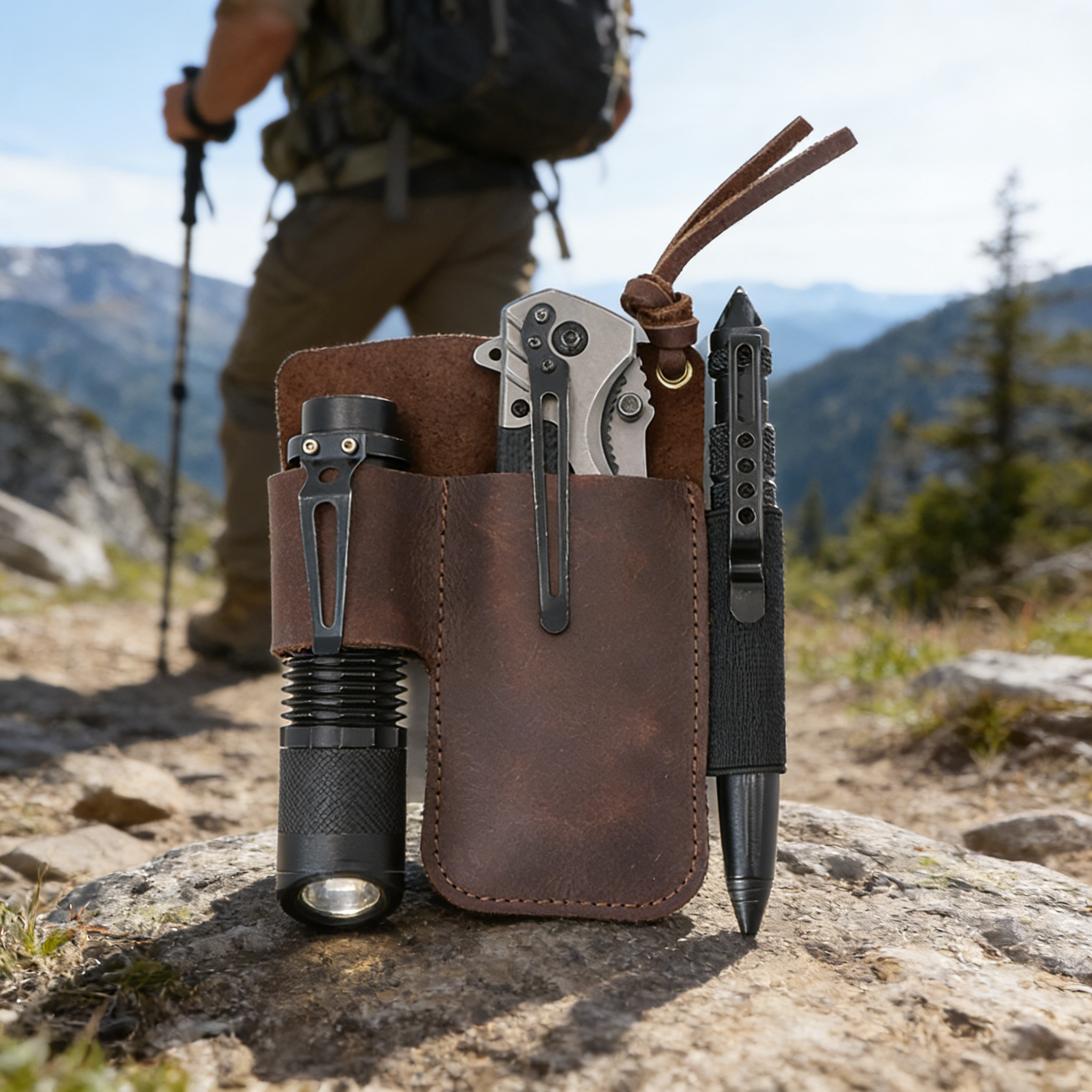 EDC Leather Flashlight Tool Ho - Edc Concealed Carry Belt ulasan dan harga