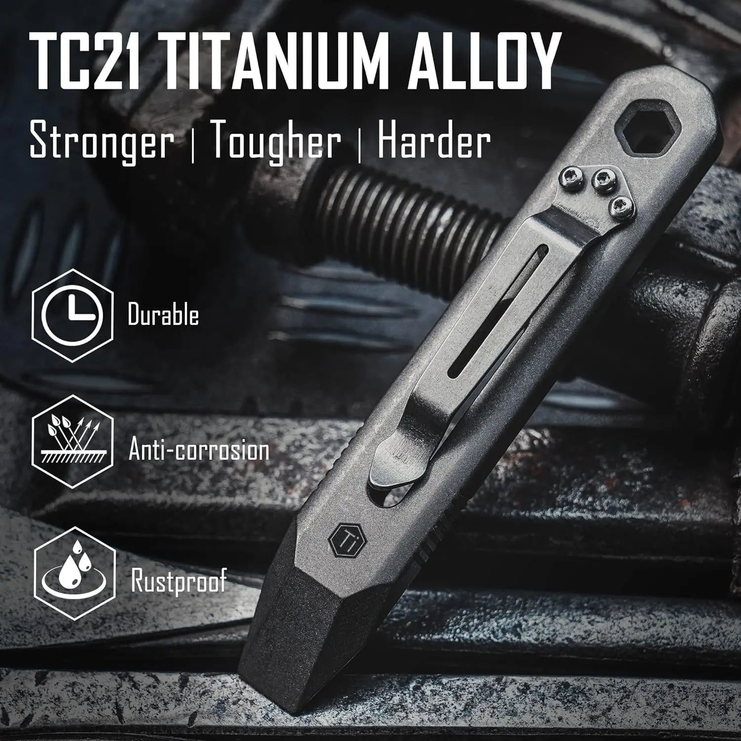 KeyUnity KR00 EDC Pocket Pry B - Titanium Pry Bar ulasan dan harga