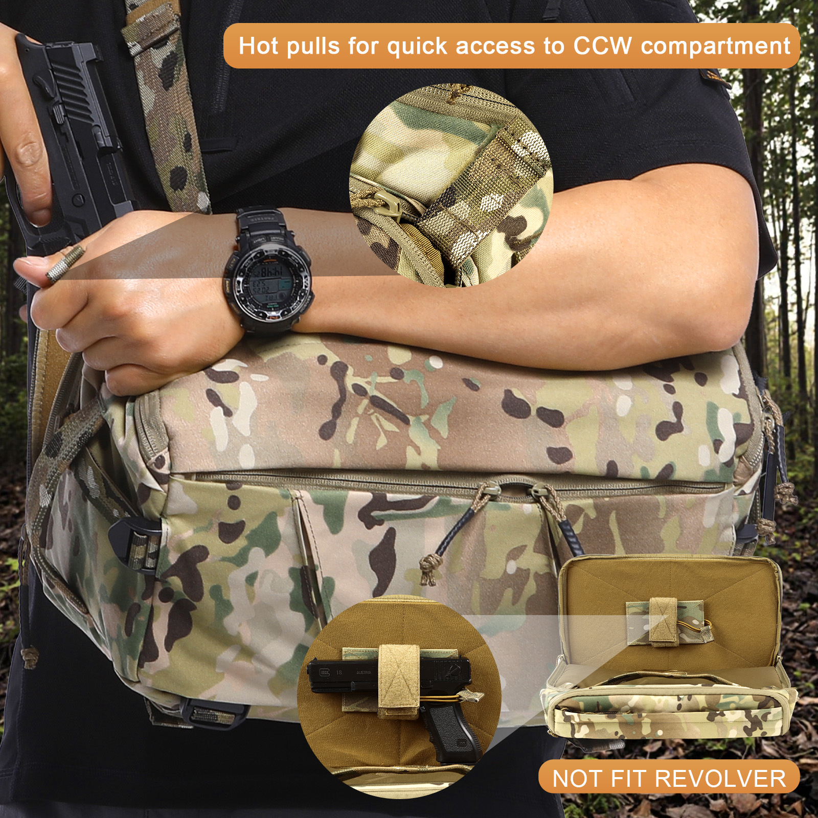 VOTAGOO 13L Tactical Sling Bag - Edc Carry Bag For Men ulasan dan harga