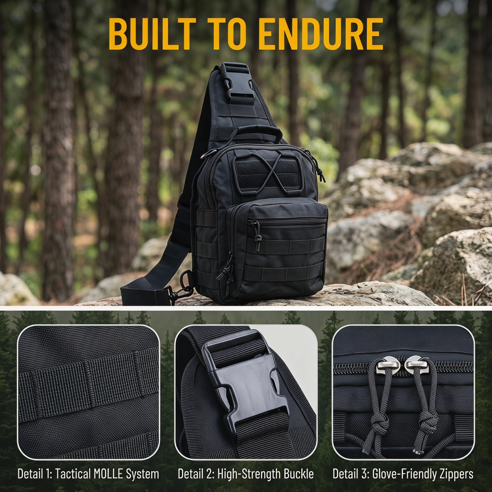 Tactical Sling Chest Pack Dura - Edc Everyday Carry Bag ulasan dan harga
