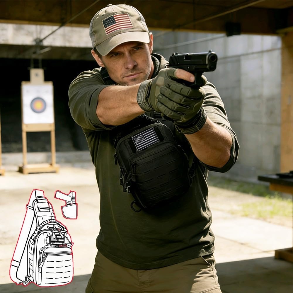 Tactical Sling Bag for Men Con - Edc Carry Bag For Men ulasan dan harga