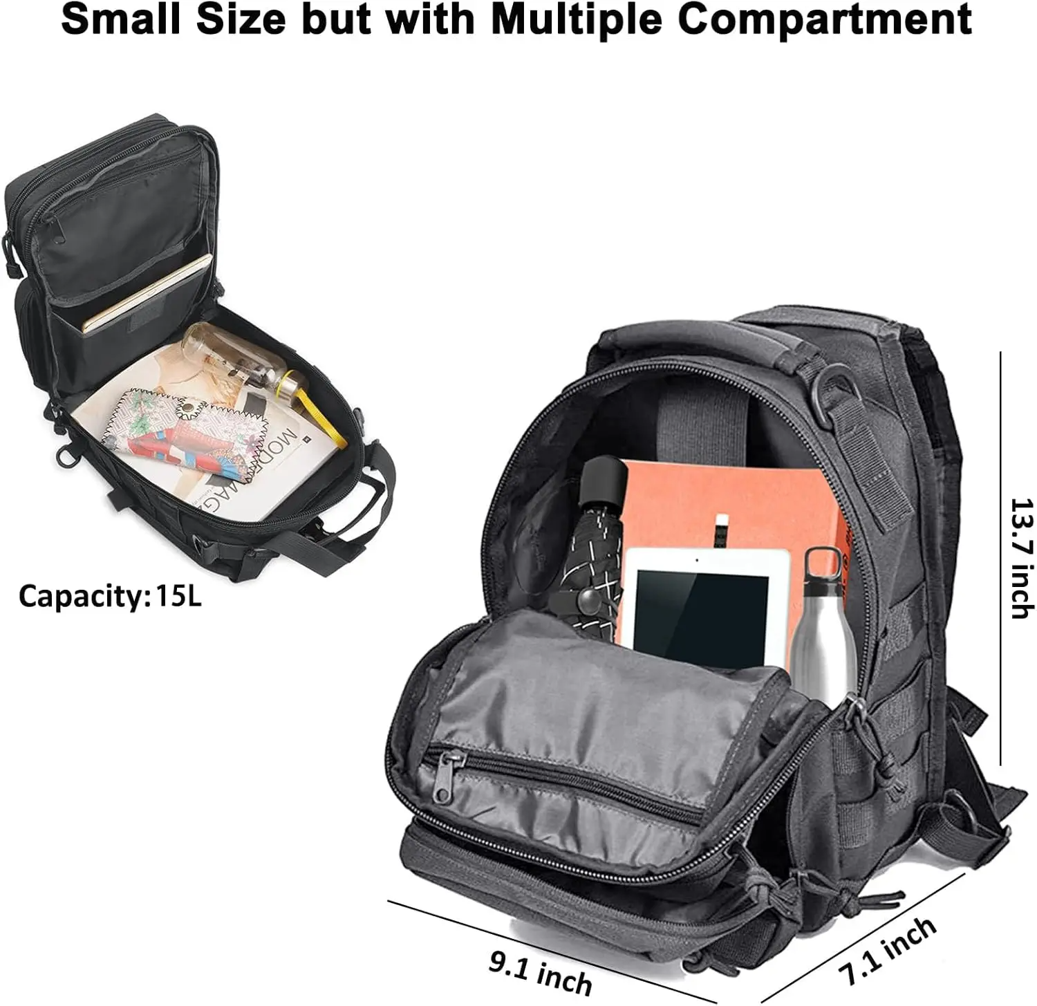Tactical Sling Backpack Should - Edc Carry Bag For Pistol ulasan dan harga