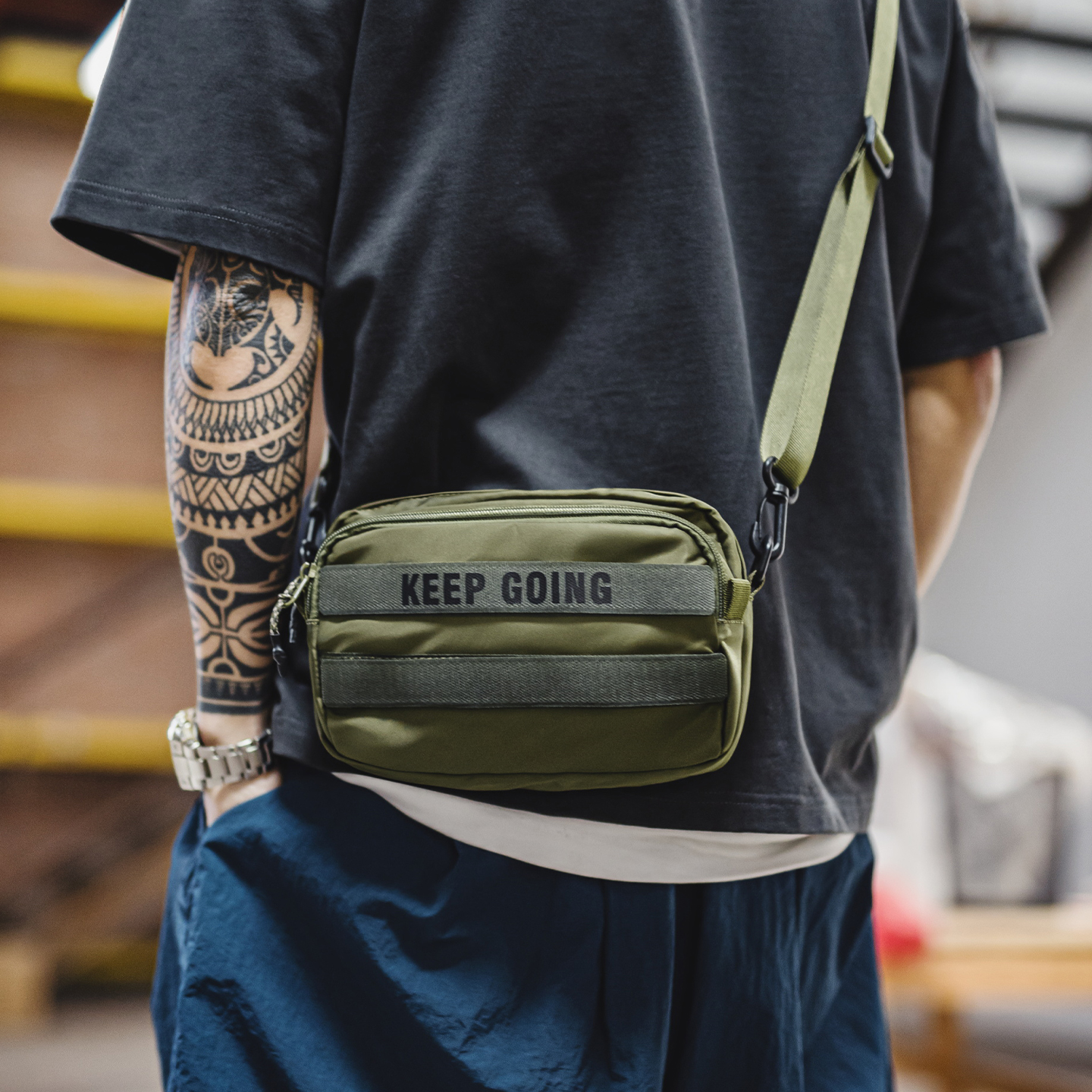 Maden Men's Crossbody Bag Mili - Edc Everyday Carry Bag ulasan dan harga